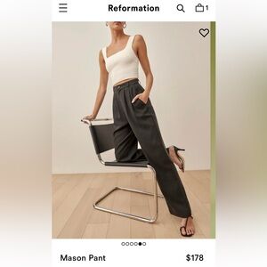 Reformation ‘Mason’ Wide-Leg Pants - black - size 6